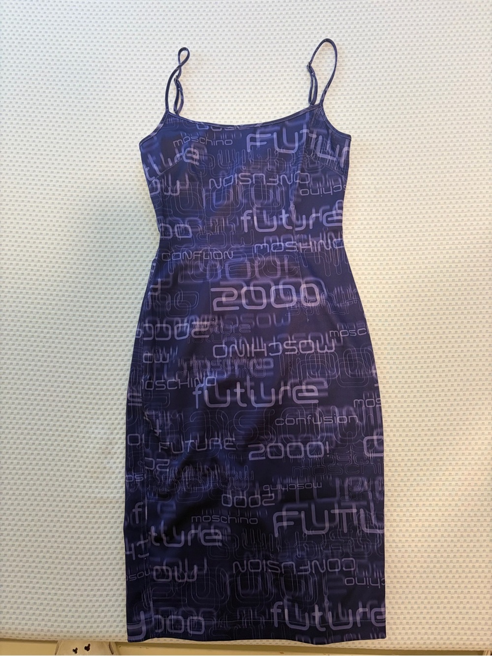 Moschino Jeans Vintage Purple 'Future 2000' Slip Dress